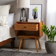 thumbnail image 6 of Walker Edison Mid Century Solid Wood Nightstand, Caramel, 6 of 12