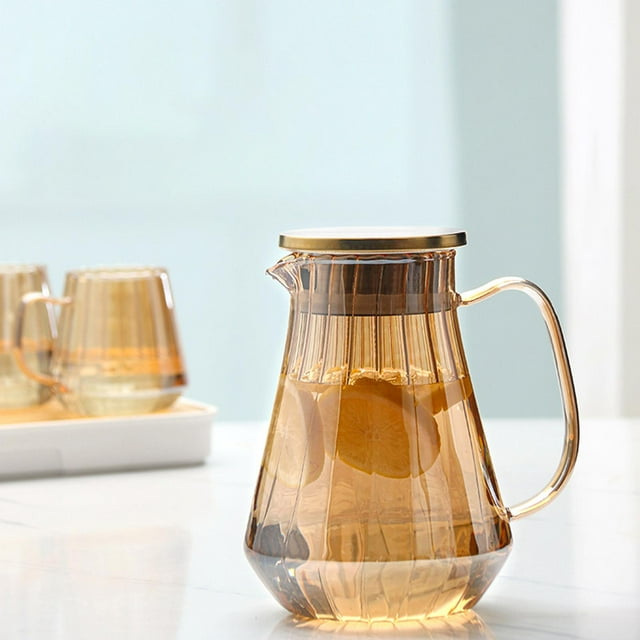 Jarra de vidrio BLESIY de borosilicato de gran capacidad resistente al calor Tetera