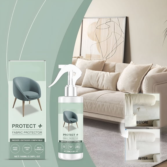 RAGUPEL Fabric Protector Spray 100ml Waterproof Stain Repellent for Upholstery Fabric Waterproof Spray Stain Repellent Couch Protector Spray Shoe Waterproof Spray