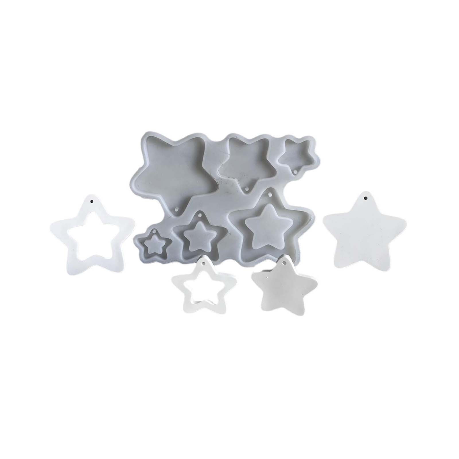 5 Packs Silicone Candle Molds for Handmade DIY Plaster Crafts, Holiday Home Decor, Gift Making, Reusable Flexible Mold for Candles Soap Resin