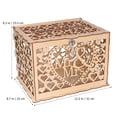 thumbnail image 2 of HEANUJJ Simple Khaki Wood Wedding Name Holder Box with Hollow Pattern and Lock, 2 of 6