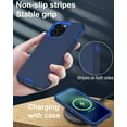 thumbnail image 5 of for iPhone 15 Pro Case, with Screen Protector, Port Protection, Full-Body Non-Slip Silicone Rubber Covered, Military Grade Drop-Proof Shockproof Cover Phone Case, Blue/Navy, 5 of 14
