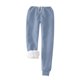 thumbnail image 4 of Puntoco Conjunto de pantalones de felpa y top de manga larga con aislamiento de felpa gruesa, bolsillo liso con cuello redondo para mujer, liquidación Puntoco Puntoco-3560, 4 of 4