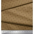 thumbnail image 2 of Soimoi Brown Cotton Voile Fabric Curve Diamond & Ship Wheel Nautical Print Sewing Fabric Yard 56 Inch Wide, 2 of 3