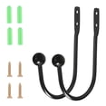 thumbnail image 6 of 2 Pack Black Wall Mounted Curtain Hooks Heavy Duty Metal Decorative Window Curtain Tie Back Holder Curtain Holdbacks Curtain Holder With Screws, 6 of 9