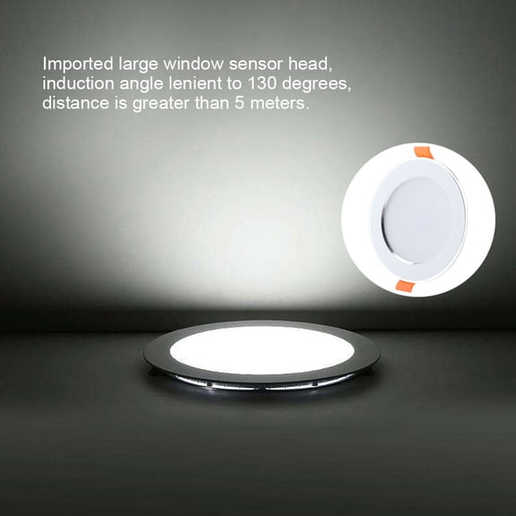LED Ceiling Panel Light, Lightweight 9W AC85-265V, Portable for Underground Passageway Home Building Corridor Durable