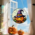 thumbnail image 5 of Light Catcher Decorations, Pumpkins Bats Ghosts Stained Glass Style Window Door Wall Hanging Ornaments, Indoor Outdoor Easy To Install Handmade Craftsmanship Decors, 5 of 7