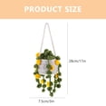thumbnail image 2 of IBASETOY Crochet Car Hanging Ornament White Basket 1Pcs, 2 of 5