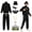 Black, variant on 80s 90s Outfit for Men Tracksuit Costume,Hip Hop Outfit Vintage Beach Tracksuit with Accessories for Themed Disco Party Costumes (Black,L)