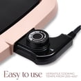 thumbnail image 3 of COOK WITH COLOR Electric Griddle 1200W, Nonstick Surface for Pancakes, Burgers, Eggs & More, Removable Temperature Control, Slide-Out Drip Tray, 10", 3 of 6