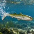 thumbnail image 4 of Soft Fishing Lure, Lifelike Fins Three-Joint Big T-Tail PVC Material 6.3 in 0.88 oz Realistic Swimbait Gear to Catch Bass Trout Salmon Saltwater Freshwater Tackle, 4 of 6