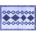 thumbnail image 1 of Ahgly Company Machine Washable Indoor Rectangle Southwestern Blue Country Area Rugs, 8' x 10', 1 of 4