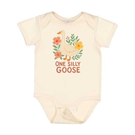 Inktastic One Silly Goose Cute Animal Design Boys or Girls Baby Bodysuit