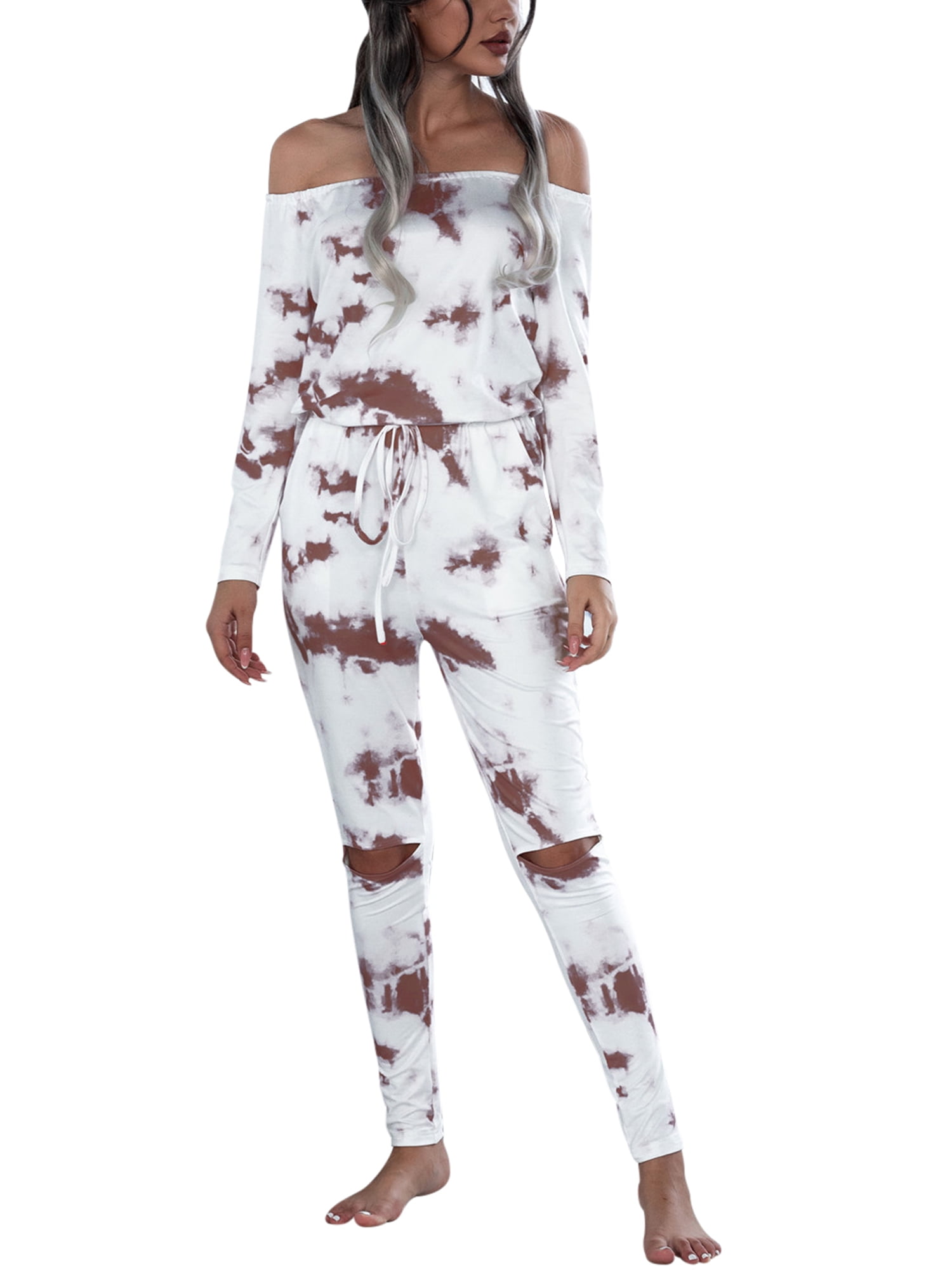 cold shoulder romper pants