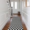 thumbnail image 3 of Seavish Checkered Rug 2x6 Ft Black and White Hallway Runner Rug Washable Indoor Outdoor Entryway Runner Rug Checkerboard Rug Reversible Area Rugs for Bedroom Bathroom Laundry Room Kitchen, 3 of 8