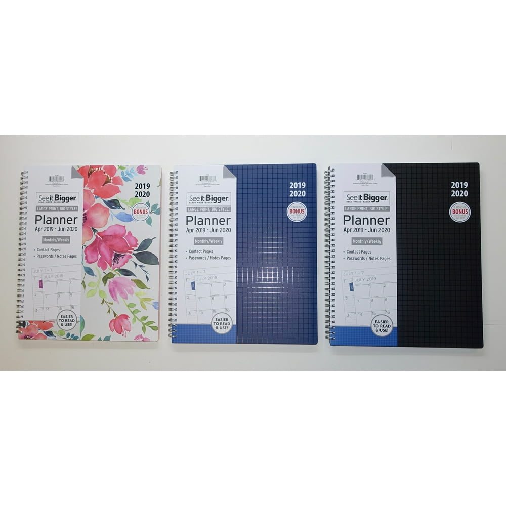 SEE IT BIGGER Large Monthly/Weekly Planner