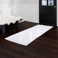 thumbnail image 7 of Lavish Home 24 x 60 Inch Bathroom Rug - Non Slip Cotton Bath Mat (White), 7 of 7