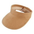 thumbnail image 2 of Women's Sun Hat Summer Outing Riding Visor Hat Foldable Cap Korean Version Of The Sun Straw Hat, 2 of 3
