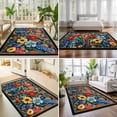 thumbnail image 4 of Large Area Rugs 6'x9', Spring Wildflowers Carpet Runner Indoor Outdoor Rugs Home Decor Aesthetic, Modern Abstract Art Daisy Floral Leaves Non Slip Mats Washable Accent Rug for Living Room Bedroom, 4 of 8