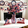 thumbnail image 5 of Clearance! Red White Blue Independence Day Violet Artificial Flower Arrangement Patriotic Floral Decor for 4th of July Memorial Day Veterans Day Vase Table Party Decorations Home Decor, 5 of 6