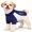 Navy, variant on Pet Life ® Active 'Barko Pawlo' Relax-Stretch Quick-Drying Performance Dog Polo T-Shirt