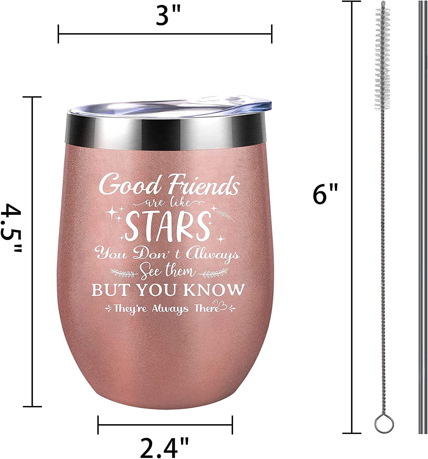 Good Friends Like Stars - Personalized Wine Tumbler - Gift For Besties –  Macorner