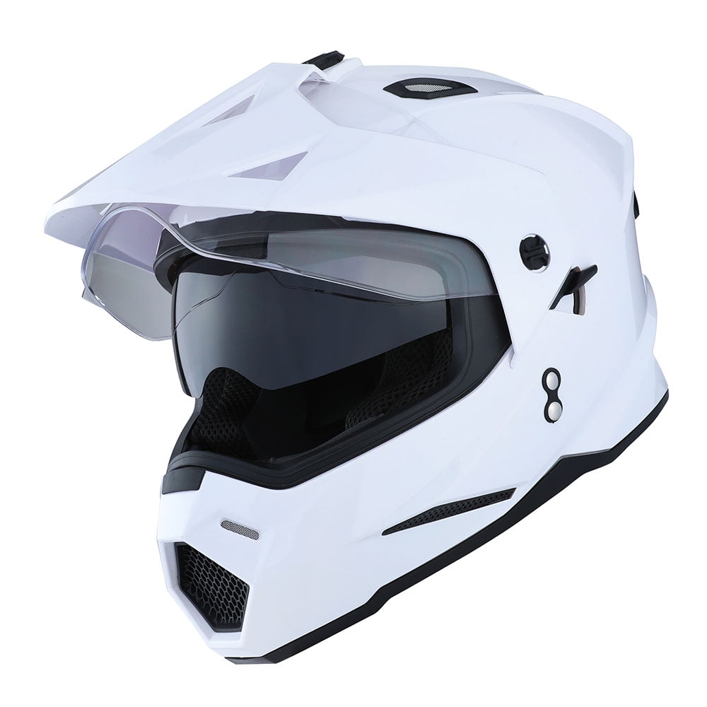 white motocross helmet