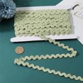 thumbnail image 3 of 1/2 Inch Wool Yarn Rick Rack Trim for Sewing 15 Yards RIC Rac Rickrack Dark Sea Green Lace Wave Ribbon Zig Zag Wave Bending Lace Trim S Shaped Fabric for DIY Crafts Christmas, 3 of 7