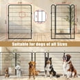 thumbnail image 3 of Pefilos 16-Panel Heavy Duty Metal Pet Playpen Portable Outdoor Folding 39.7"x27.7" Large Indoor Metal Puppy Dog Run Fence 2 Doors, Black, 3 of 10