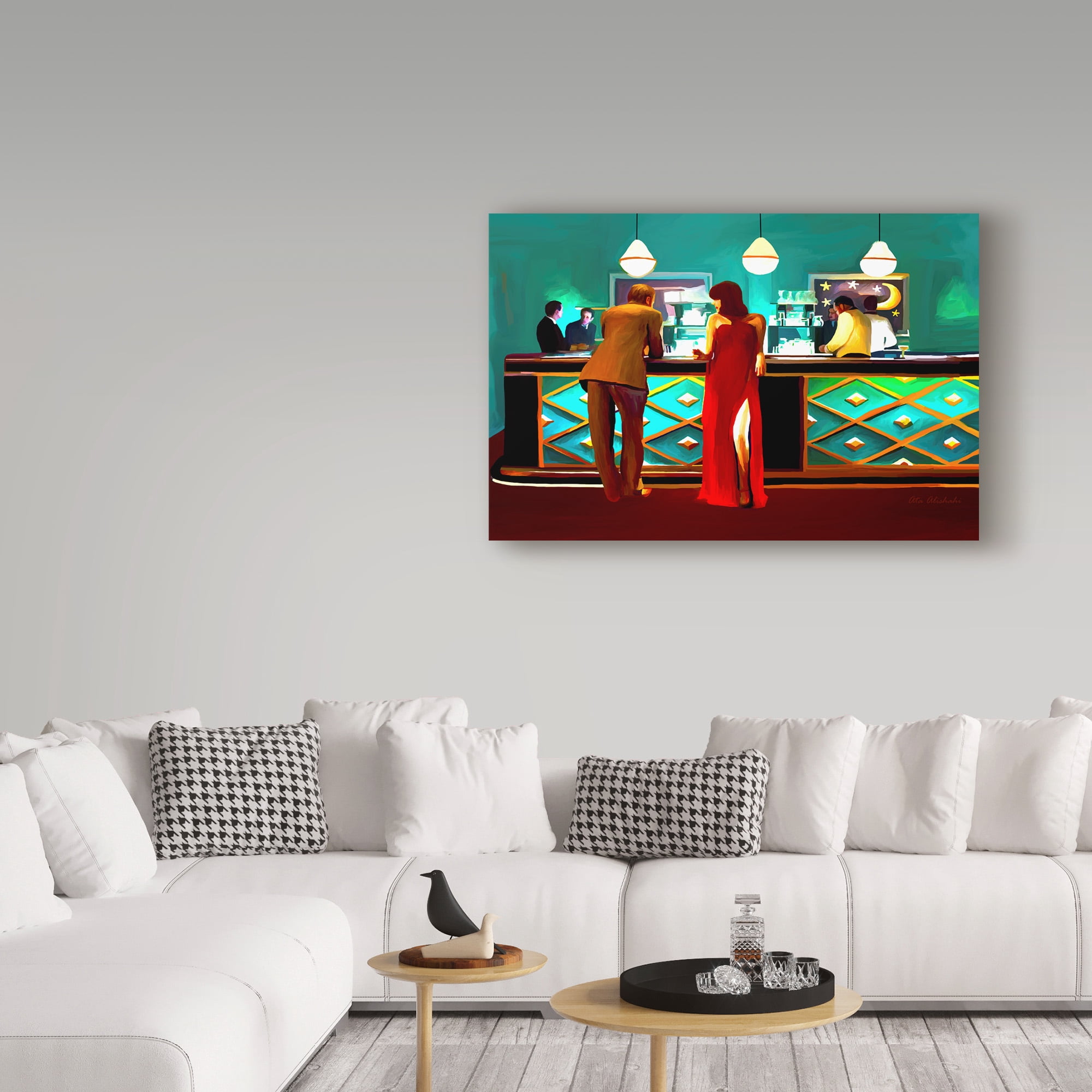 Trademark Fine Art 'Bar' Canvas Art by Ata Alishahi