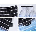 thumbnail image 7 of Tyhengta Men's Quick Dry Swim Trunks Mesh Lining Beach Board Shorts with Pockets White Stripe Black Gradient Blue L, 7 of 7