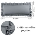 thumbnail image 6 of PiccoCasa Microfiber Ruffle Body Pillowcases with Envelope Dark Gray 20"x54", 6 of 7