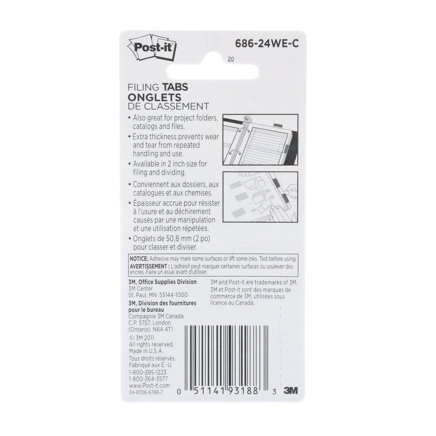Post-it® Tabs and On-the-Go Dispenser, Solid
