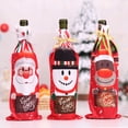 thumbnail image 2 of Tapa de botella Irfora Bolsa de botella de vino de estilo navideño con Papá Noel / muñeco de nieve / alce Patrón impreso Botella de champán Cubierta de botella de vino Decoraciones navideñas Irfora Tapa de botella, 2 of 5