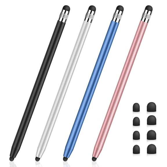 Antier Stylus Pens for Tablets Samsung, 4-Pack Phone Stylus High Sensitivity & Precision Capacitive Stylus with 8 Extra Tips