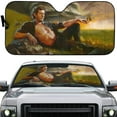 thumbnail image 2 of 3D Goldblum Adam Car Auto Sunshades Windshield Heat Protection, Jeff Creation Sun Shades Univeral Fit Cars Suv Truck, 2 of 5