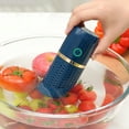 thumbnail image 4 of Xecvkr Fruit Vegetable Washing Machine Capsule Shape Portable USB Rechargeable 4800mAh Cleaner Sink Dishwasher Auto Purifier Produce Multiuse Home Dorm Travel 6.1x3.9x3.8in 1PC, 4 of 6