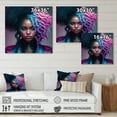 thumbnail image 4 of Designart Cyberpunk Woman With Curvy Hair I Canvas Wall Art, 4 of 5