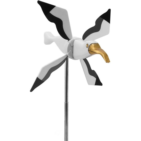 Bird Wind Spinner, Seagull Windmill, Bird Weather Vane, Garden Ornament, Bird Garden Spinner for Outdoor Yard Decorations