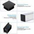 thumbnail image 3 of 20 PCS Tapón de tubo cuadrado 30x30 mm Tapa de extremo de tubo cuadrado Tu cuadrado de plástico negro, 3 of 4