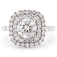 thumbnail image 2 of 2 1/4 Cttw Center 7MM Round Cut Lab Created Moissanite Diamond Double Halo Engagement Wedding Ring Jewelry Gift for Women in 14K Yellow Gold Over Sterling Silver (G-H Color, VVS1 Clarity, 2.25 Cttw)-9, 2 of 8