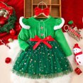 thumbnail image 6 of Rhuody Girls Christmas Dress Xmas Long Sleeve Dresses Party Dance Kids Xmas Dress Simple Wear, 6 of 9