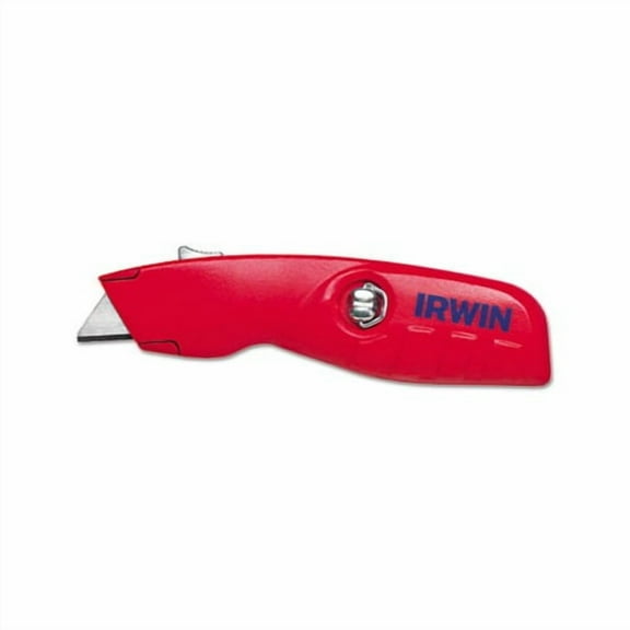Self-Retracting Safety Knife 1 Retractable Blade, Red/Silver