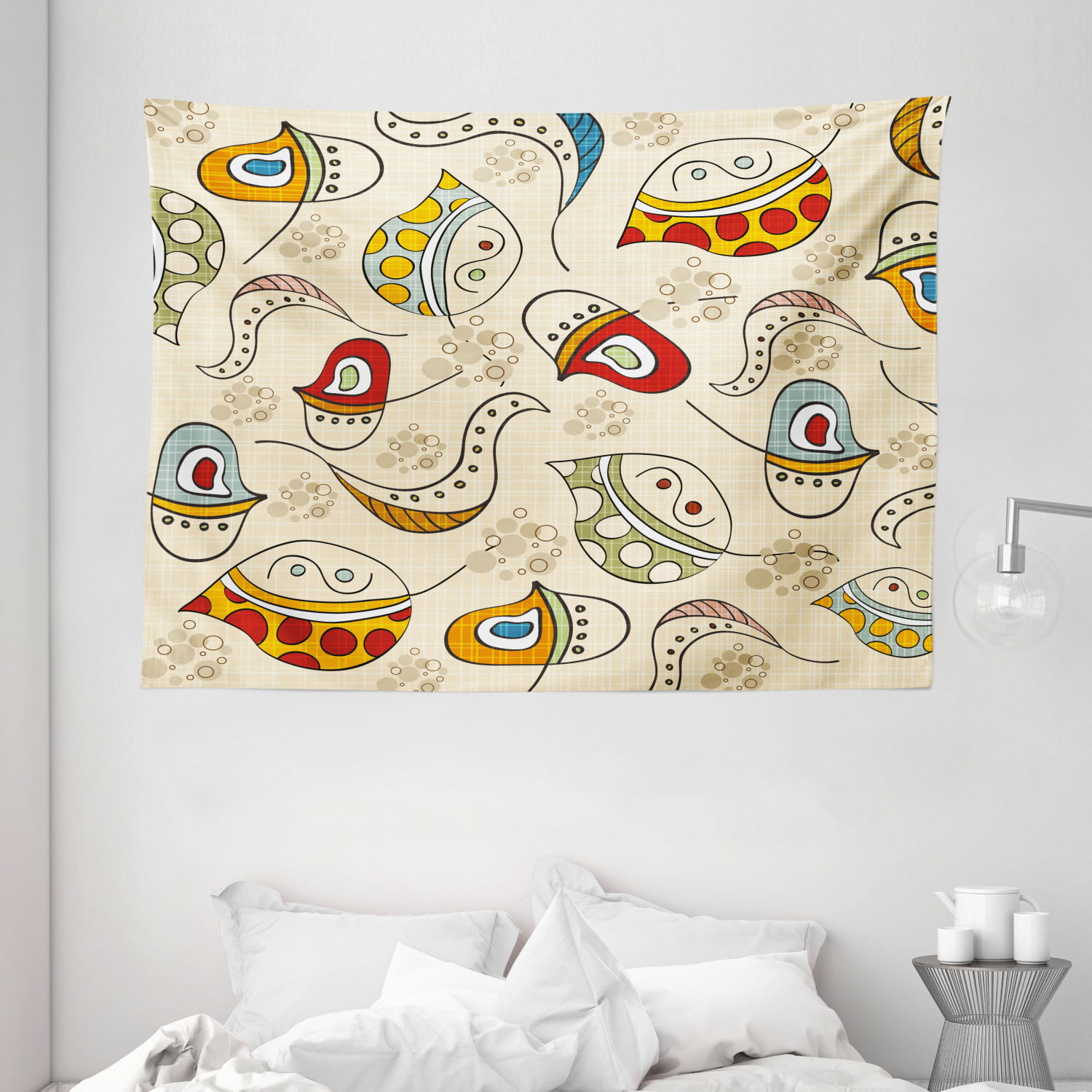 Cartoon Figure Wall Hanging Children's Art Wall Hanging Decorative for Bedroom Dorm Decor Creative Tapestry Polyester Fabric Tapestry
