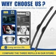 thumbnail image 2 of 3 wipers Replacement for 2016 2017 2018 2019 2020 2021 2022 Honda Pilot Windshield Wiper Blades Original Equipment Replacement - 26"/24"/14" (Set of 3) U/J HOOK, 2 of 3