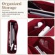 thumbnail image 5 of Insertar organizador de bolso de fieltro, organizador de bolsa negra con pouch de malla para mujeres, 5 of 7