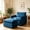 Navy, variant on RIAFUN Single Armchair with Ottoman, Modern Corduroy Cloud Couch with Convertible Chaise, Oversized 56" Deep Seat Upholstered Sofa Set, Comfy Modular Small Space Furniture for Living Room, Beige