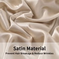 thumbnail image 3 of Flxxie Satin Body Pillow Cover - Ultra Soft Cooling 20"x54" Pillowcase for Hair & Skin, Anti Wrinkle - Envelope Closure - 1 Pack - Taupe, 3 of 5