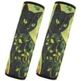 thumbnail image 2 of Qxltty Black Cat with Vines Car Seat Strap Pads are Soft and Snug Fitting for All Cars Backpacks Pushchair, 2 of 8