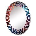 thumbnail image 2 of Designart "Vibrant Rotation II" Abstract Spirals Round Wall Mirror - Modern Oval Printed Decorative Oversized Mirror - Multiple Color Options, 2 of 4